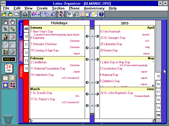 Lotus Organizer 2 - Edit